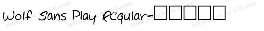 Wolf Sans Play Regular字体转换
